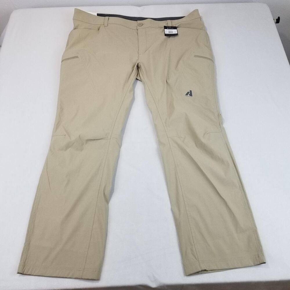 Eddie Bauer Pants Mens 44x32 First Ascent Guide Pro Beige Hiking Stretch NWT
